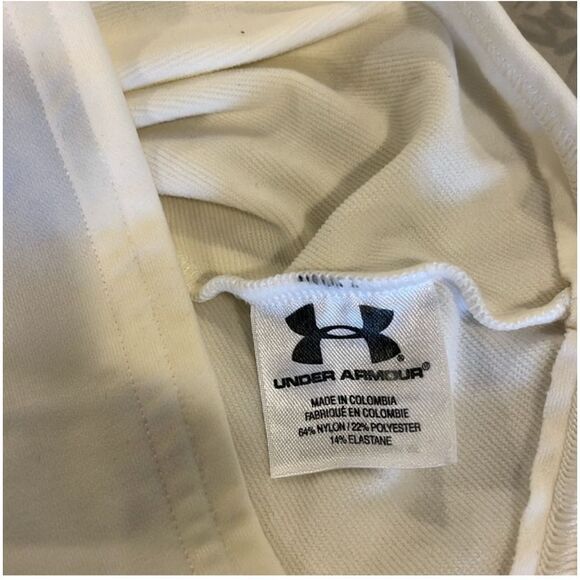 UNDER ARMOUR | cream mock neck long sleeve top S - Picture 4 of 6